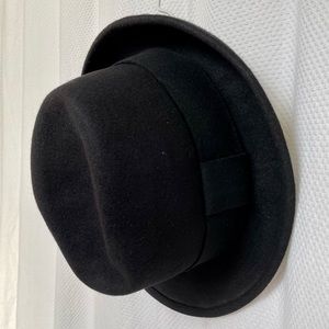FILIPPA K Black Wool Fedora Hat